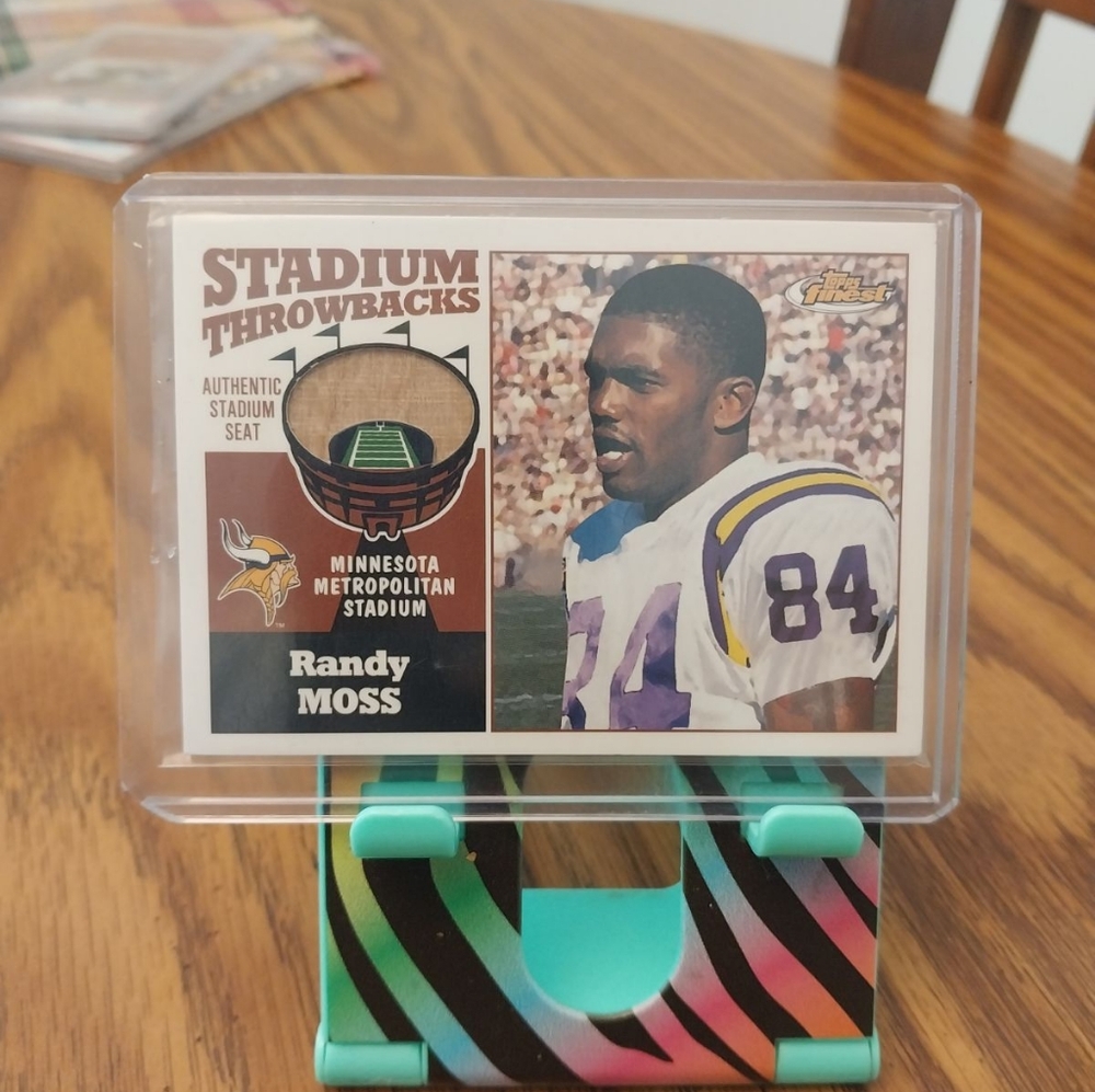 Randy moss throw back relic